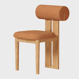 Modern Minimalist Chair with Upholstered Roll Backrest - StoolTopia