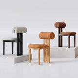 Modern Minimalist Chair with Upholstered Roll Backrest - StoolTopia