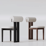 Modern Minimalist Chair with Upholstered Roll Backrest - StoolTopia