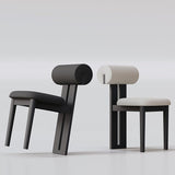 Modern Minimalist Chair with Upholstered Roll Backrest - StoolTopia