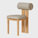 Modern Minimalist Chair with Upholstered Roll Backrest - StoolTopia