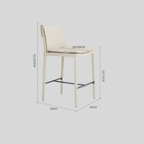 Modern Minimalist Counter & Bar Stool – Carbon Steel Frame, Microfiber Leather Upholstery, 65/75 cm Seat Height - StoolTopia