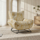 Modern Minimalist Upholstered Accent Chair with Ottoman for Living Room - StoolTopia