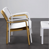 Modern Outdoor Lounge Armchair – All - Weather Stackable Patio Chair - StoolTopia