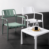 Modern Outdoor Lounge Armchair – All - Weather Stackable Patio Chair - StoolTopia