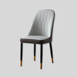 Modern PU Leather Dining Chair with Gold Metal Legs - Italian Design - StoolTopia