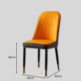Modern PU Leather Dining Chair with Gold Metal Legs - Italian Design - StoolTopia