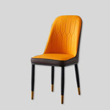 Modern PU Leather Dining Chair with Gold Metal Legs - Italian Design - StoolTopia