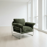 Modern Retro Lounge Armchair – Chrome Frame | StoolTopia - StoolTopia