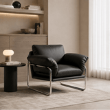 Modern Retro Lounge Armchair – Chrome Frame | StoolTopia - StoolTopia