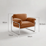 Modern Retro Lounge Armchair – Chrome Frame | StoolTopia - StoolTopia