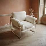 Modern Retro Lounge Armchair – Chrome Frame | StoolTopia - StoolTopia