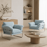 Modern Retro Lounge Armchair – Chrome Frame | StoolTopia - StoolTopia