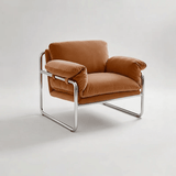 Modern Retro Lounge Armchair – Chrome Frame | StoolTopia - StoolTopia