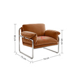 Retro Lounge Armchair – Chrome Frame & Upholstery Options