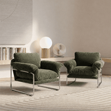 Modern Retro Lounge Armchair – Chrome Frame | StoolTopia - StoolTopia