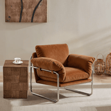 Modern Retro Lounge Armchair – Chrome Frame | StoolTopia - StoolTopia