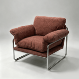 Modern Retro Lounge Armchair – Chrome Frame | StoolTopia - StoolTopia