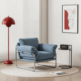 Modern Retro Lounge Armchair – Chrome Frame | StoolTopia - StoolTopia