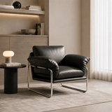 Modern Retro Lounge Armchair – Chrome Frame | StoolTopia - StoolTopia