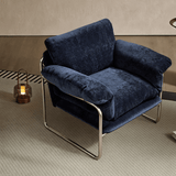 Modern Retro Lounge Armchair – Chrome Frame | StoolTopia - StoolTopia