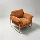 Modern Retro Lounge Armchair – Chrome Frame | StoolTopia - StoolTopia