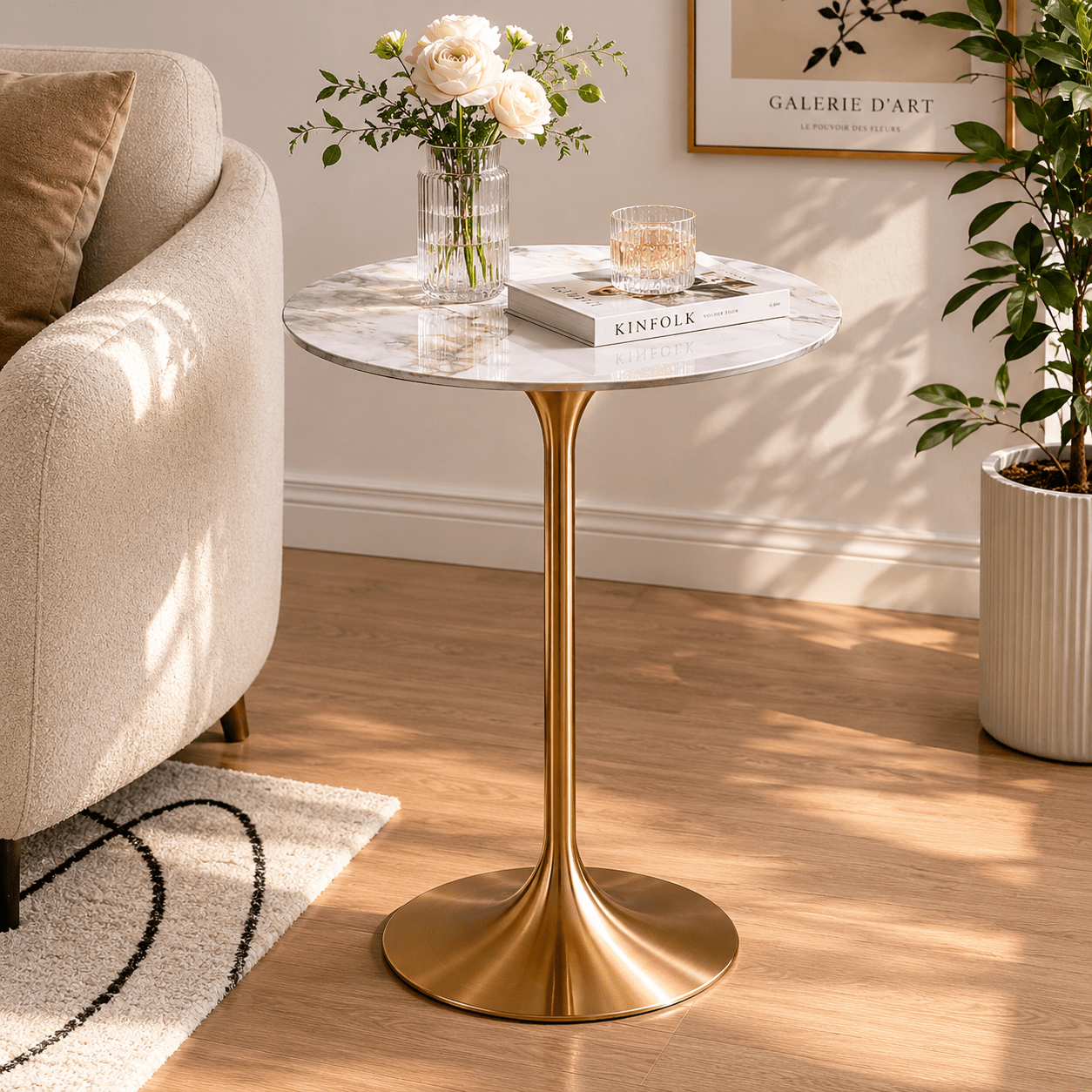 Round Bar Table with Metal Base - Custom Top Options – StoolTopia