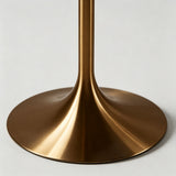 Modern Round Bar Table - Metal Base with Wood or Stone Top | Custom Height & Diameter - StoolTopia