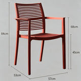 Modern Stackable Outdoor Dining Chair – Durable Slatted Armchair for Café, Patio & Garden - StoolTopia