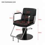 Modern Stainless Steel Salon Chair – Hydraulic Height Adjustment, 316 Steel Armrests, Premium Construction - StoolTopia