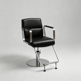 Modern Stainless Steel Salon Chair – Hydraulic Height Adjustment, 316 Steel Armrests, Premium Construction - StoolTopia