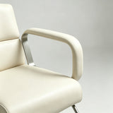 Modern Stainless Steel Salon Chair – Hydraulic Height Adjustment, 316 Steel Armrests, Premium Construction - StoolTopia