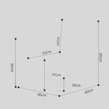 Modern Striped Linen Armchair – Rolled Arm Accent Chair with Solid Wood Legs - StoolTopia