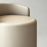 Modern Swivel Accent Chair with PU Leather & Houndstooth Fabric - StoolTopia
