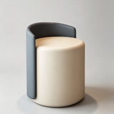 Modern Swivel Accent Chair with PU Leather & Houndstooth Fabric - StoolTopia