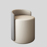 Modern Swivel Accent Chair with PU Leather & Houndstooth Fabric - StoolTopia