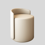 Modern Swivel Accent Chair with PU Leather & Houndstooth Fabric - StoolTopia