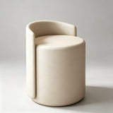 Modern Swivel Accent Chair with PU Leather & Houndstooth Fabric - StoolTopia