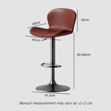 Modern Swivel Bar Stool - Saddle Leather Seat - StoolTopia