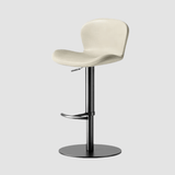 Modern Swivel Bar Stool - Saddle Leather Seat - StoolTopia