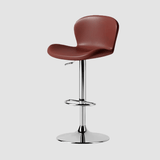 Modern Swivel Bar Stool - Saddle Leather Seat - StoolTopia