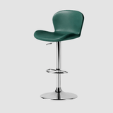 Modern Swivel Bar Stool - Saddle Leather Seat - StoolTopia