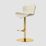Modern Swivel Bar Stool - Saddle Leather Seat - StoolTopia