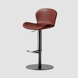 Modern Swivel Bar Stool - Saddle Leather Seat - StoolTopia