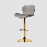 Modern Swivel Bar Stool - Saddle Leather Seat - StoolTopia