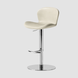 Modern Swivel Bar Stool - Saddle Leather Seat - StoolTopia