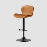 Modern Swivel Bar Stool - Saddle Leather Seat - StoolTopia