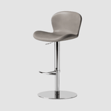 Modern Swivel Bar Stool - Saddle Leather Seat - StoolTopia