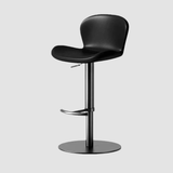 Modern Swivel Bar Stool - Saddle Leather Seat - StoolTopia