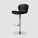 Modern Swivel Bar Stool - Saddle Leather Seat - StoolTopia
